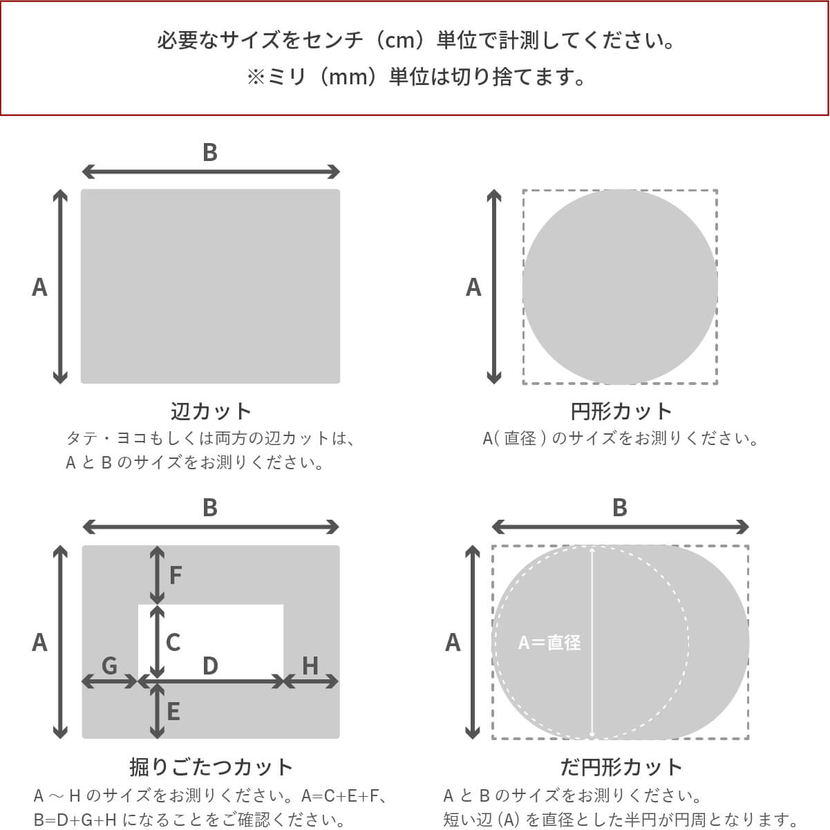 サイズの測り方