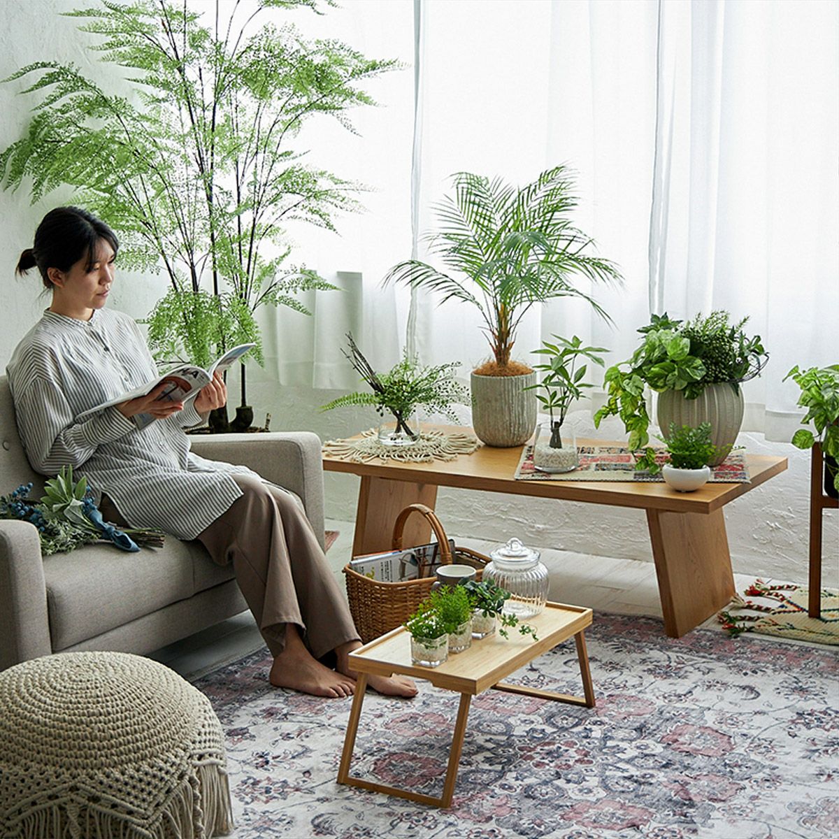 テーブルグリーン ミックスアレンジ H45 02