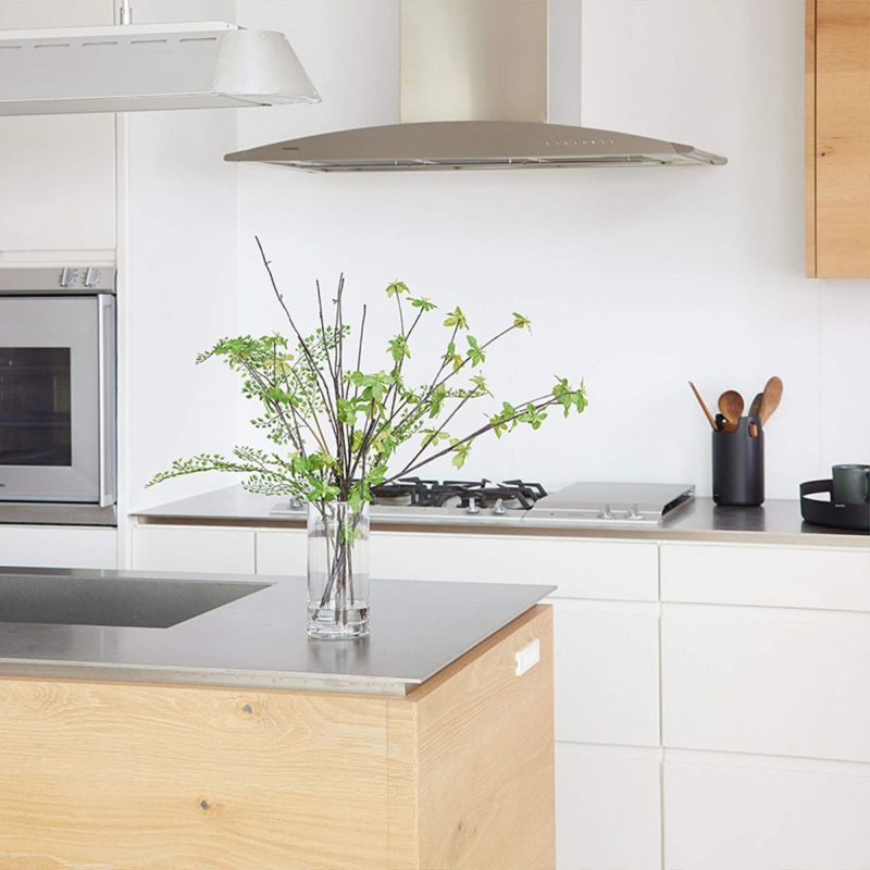 テーブルグリーン ドウダンツツジxアジアンタム　ガラスベース　H60 02