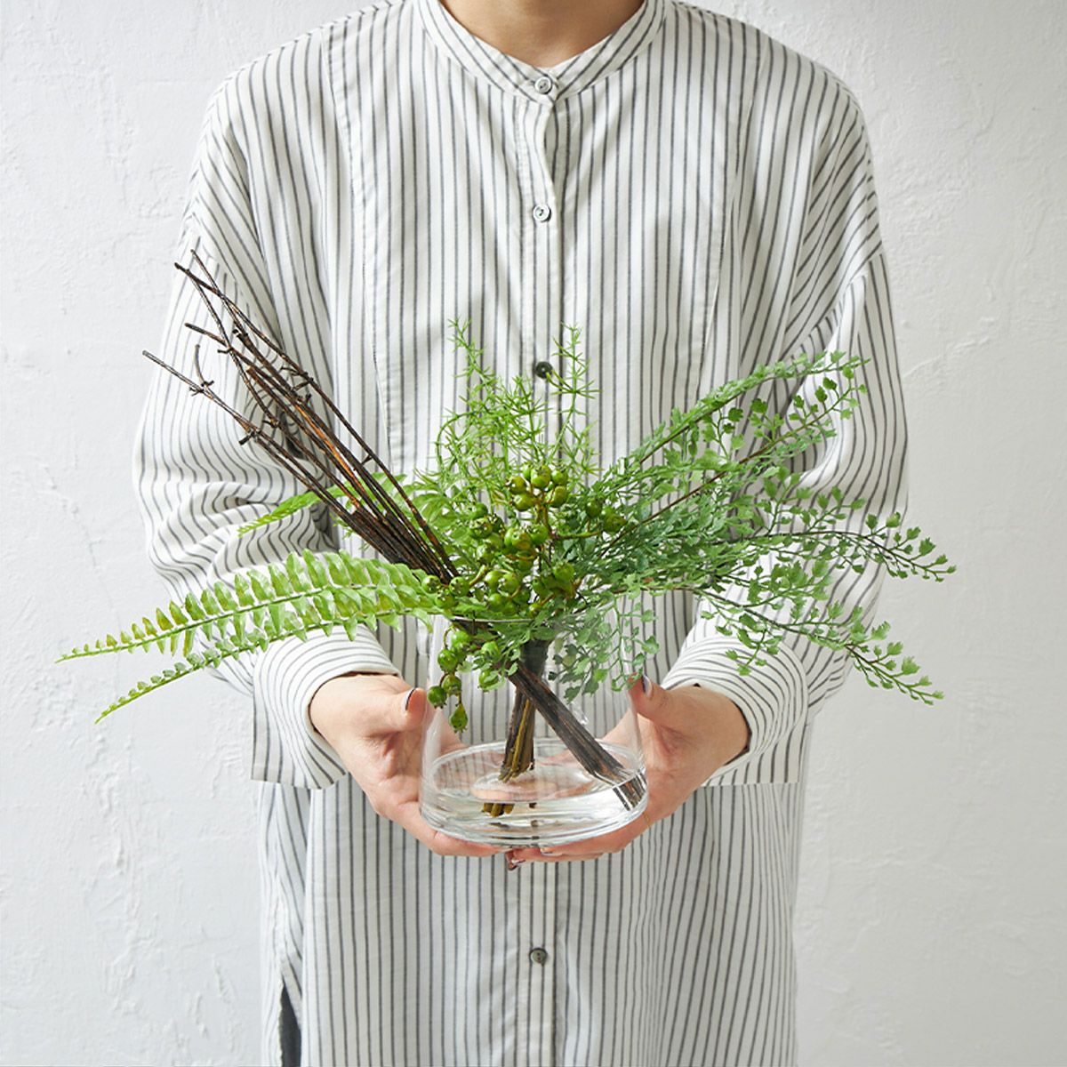 アジアンタムｘベリー ガラスベース H30 01