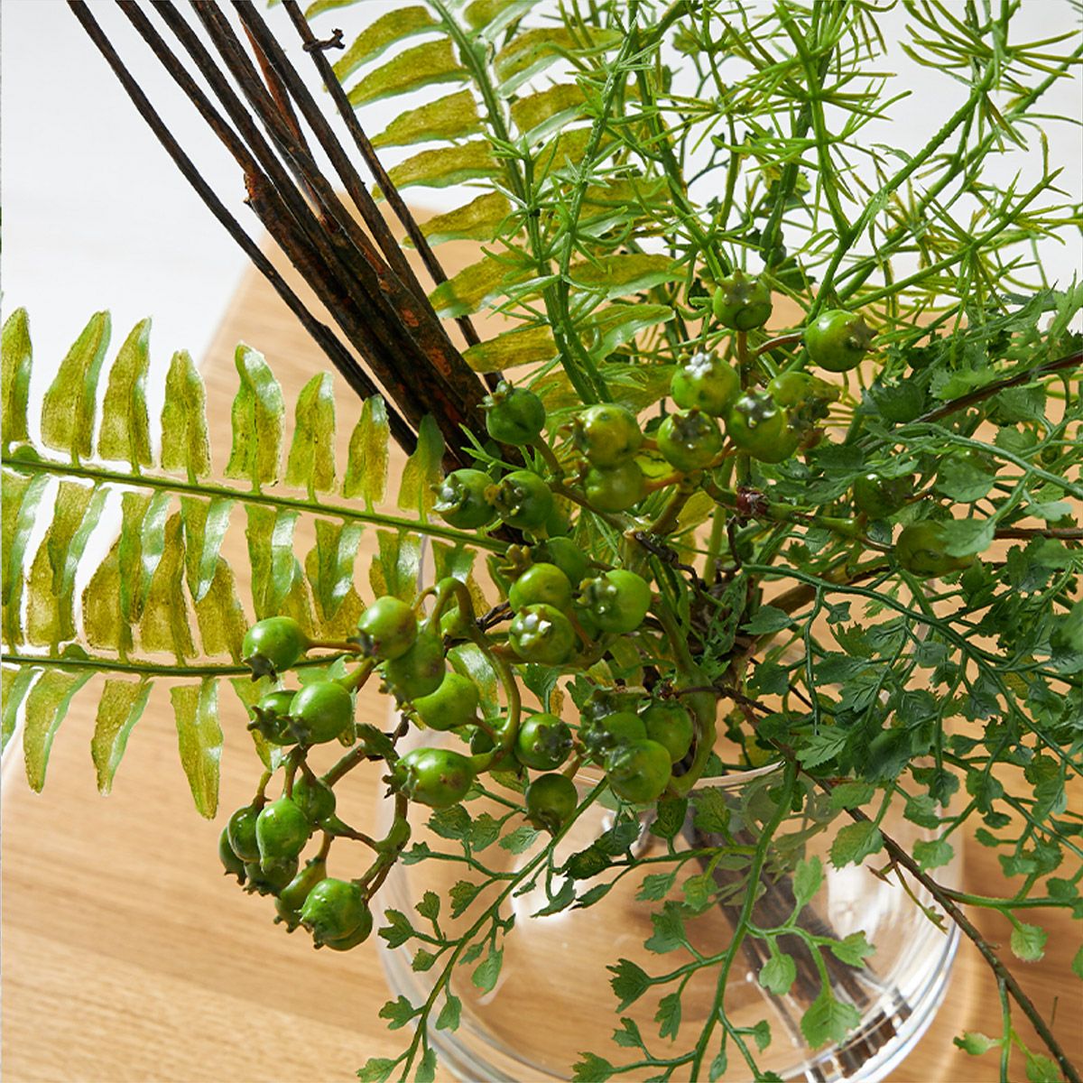 アジアンタムｘベリー ガラスベース H30 03