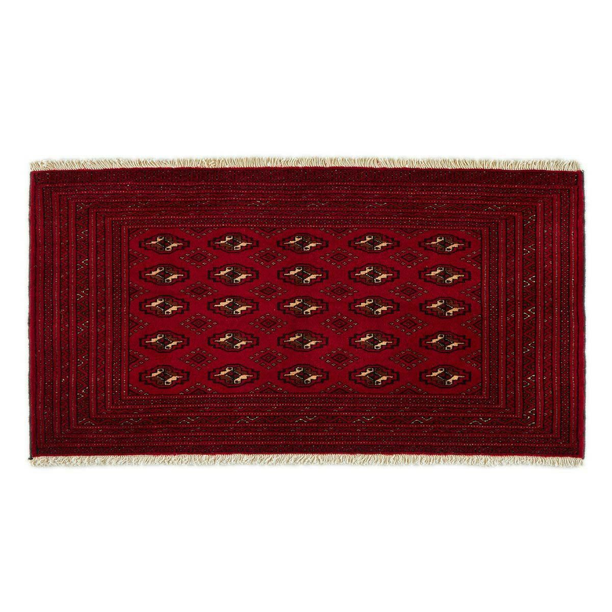 トライバル トルクメン ラグ E-2972 レッド