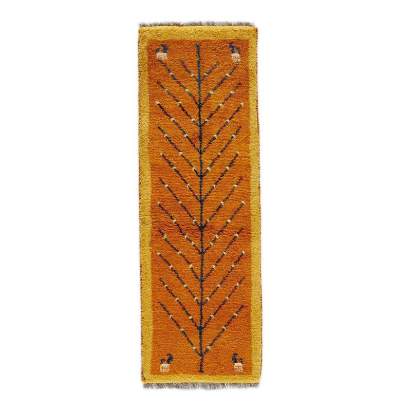 ペルシャギャッベ アマレ ラグ B-23475 オレンジ