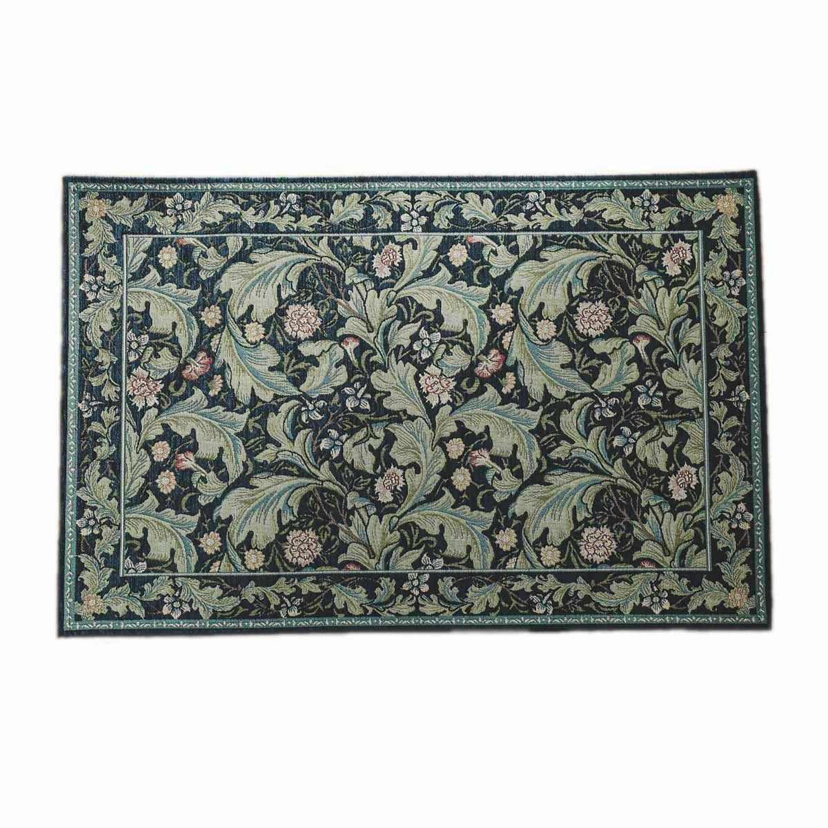 レスターアカンサス マット ブルー