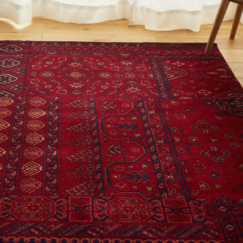 ヴィンテージ風ラグ TOCORU Series AFGHUN ループ レッド– ラグ