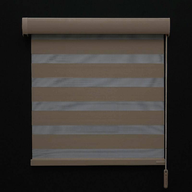 調光ロールスクリーン　遮光　ブラウン