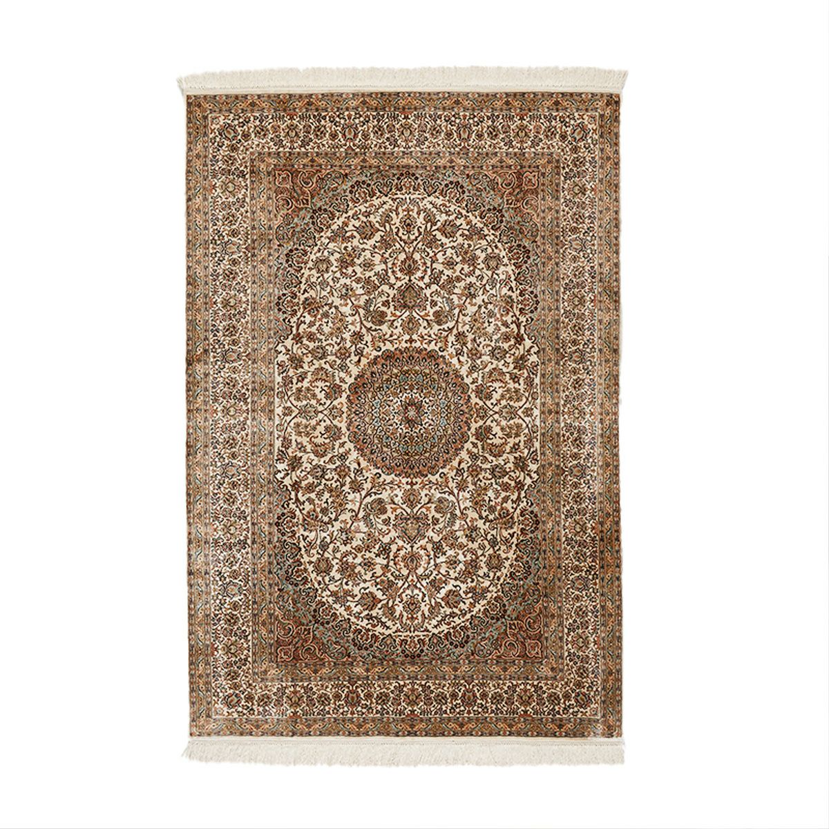 カシミール シルクラグ #1 ホワイト