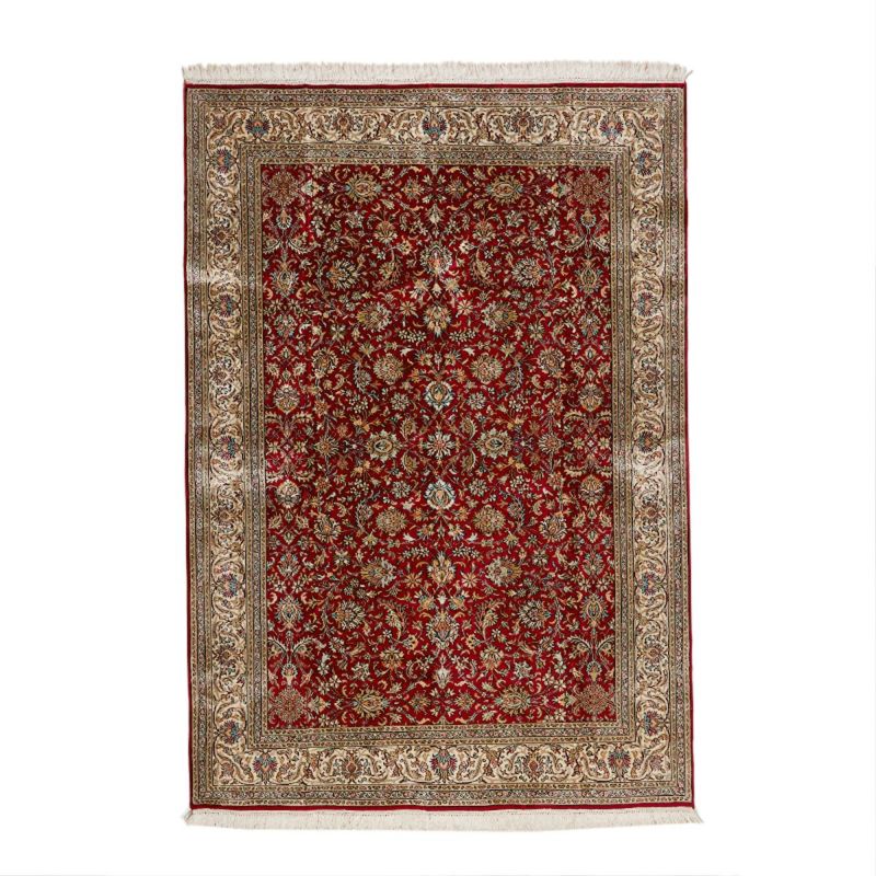 カシミール シルクラグ #2 レッド